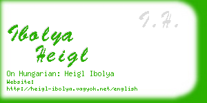 ibolya heigl business card
